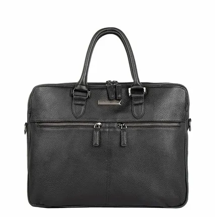 Фото №0 Деловая кожаная сумка Кембридж TJ COLLECTION YB 7468014 BLK