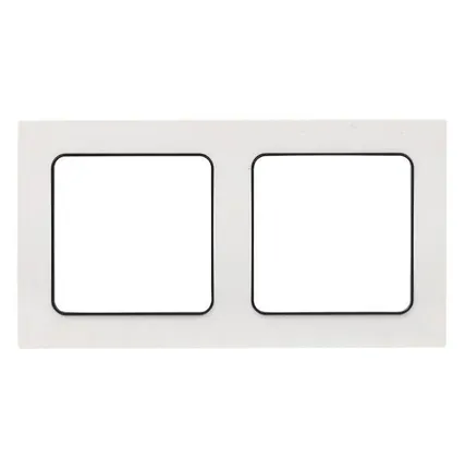 Фото №0 Рамка 2-м Стокгольм бел. с линией цвета черн. PROxima EKF EXM-G-305-10