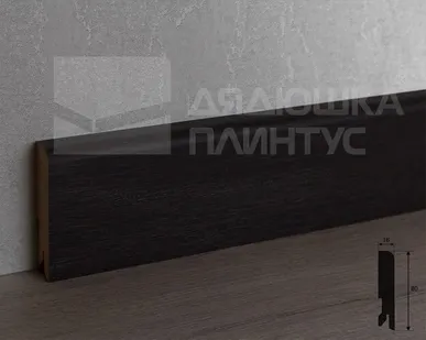 фото Лука Плинтус МДФ Лука Пл 80МДФ.2400.Point line 24095 Дуб венге