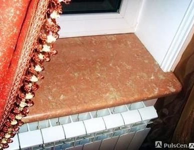 фото Подоконники из камня, мраморные подоконники