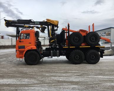 фото Лесовозы Камаз 43118 от завода изготовителя 2019 г.в. с манипуляторами и прицепами