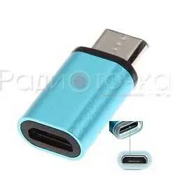 Фото №0 Переходник штекер USB Type-C - гнездо micro USB металл