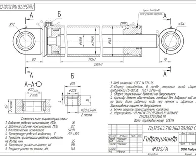 фото Гидроцилиндр стрелы ТО-18