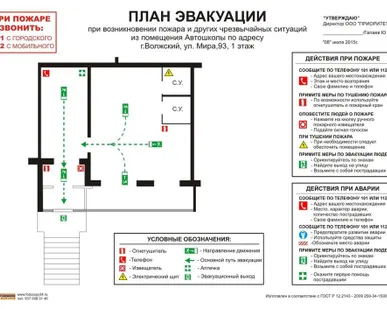 фото План эвакуации помещения