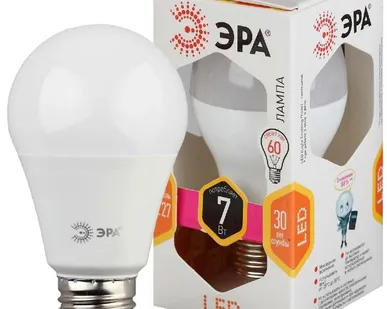 фото Лампа светодиодная A60-7w-827-E27 грушевидная 560лм ЭРА Б0029819