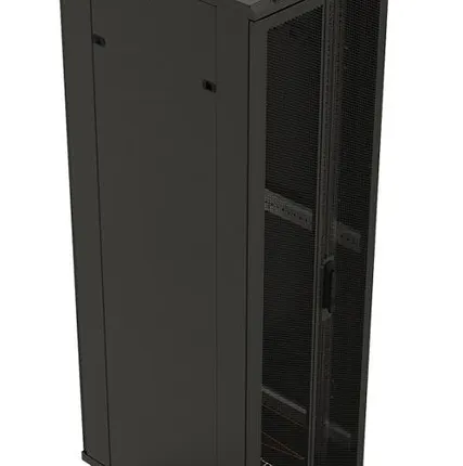 Фото №1 Шкаф напольный 19дюйм 42U 2055х800х1000мм TTB-4281-DD-RAL9004 перф. двери черн. Hyperline 392684