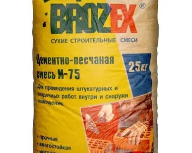 фото Кладочная смесь Brozex М-75 цементно-песчаная 25 кг