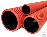 Фото №0 Труба защитная двустенная N ПНД/ПВД 110 мм, красная (50м)
