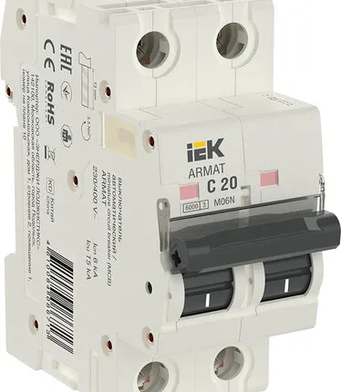Фото №0 IEK ARMAT Авт. выкл. M06N 2P C 20А IEK