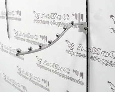 фото Вешало изогнутое 7 шариков на стойку d=9мм L=310мм, хром