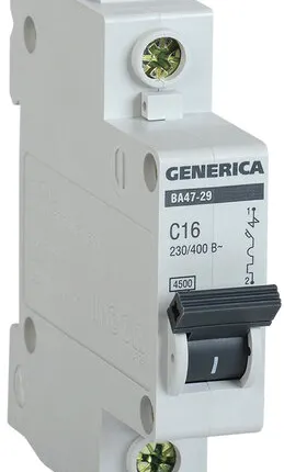 Фото №0 IEK Авт. выкл. ВА47-29 1Р 16А 4,5кА х-ка С GENERICA