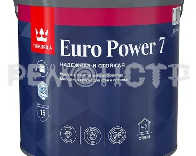 фото Краска интер  2,7л база А лат мат Tikkurila EURO POWER_7 (1) П