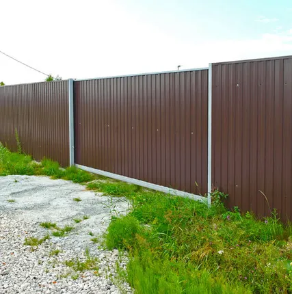 Фото №0 Откатные ворота Стандарт на бетонной тумбе