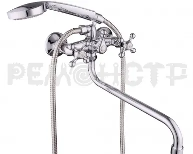 фото Смеситель для ванной 329 силумин двухручковый BBD-2015S-35S-58, 1/2' Lucky Tap, 1/10 П