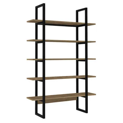 Фото №0 полка-стеллаж Бастет 1200х310х1710мм Дуб Веллингтон табак ЛДСП/металл