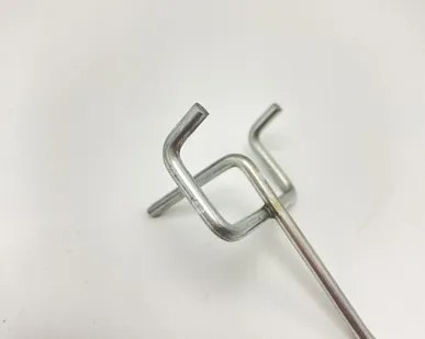 фото Крючок для перфорированной панели одинарный L=50мм d=4мм, шаг 50мм, цинк