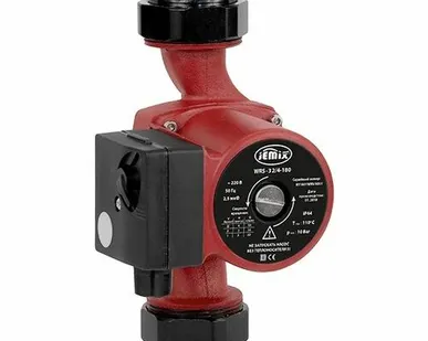 фото Насос WRS 32/4-180 (с гайками, евро вилка, КРАСНЫЙ) циркул. JEMIX