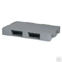 фото Паллета пластиковая Универсальный Арт 02.105F.91.Q- серый 2полоза)