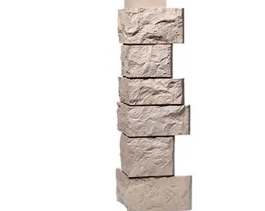 фото Угол наружный для панелей Камень дикий 143х485мм, Песочный FineBer