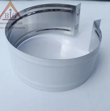 Фото №2 Хомут широкий D250 мм (под зиги, для соединения труб в изоляции)