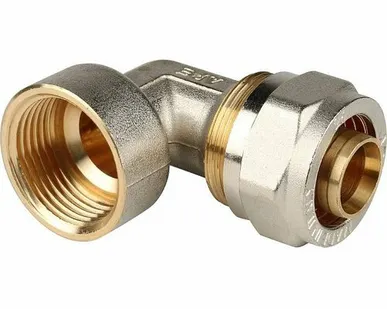 фото Угольник-переходник STOUT с внутренней резьбой 1 x26 для металлопластиковых труб винтовой