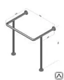 Фото №0 Поручень для раковины с креплением пол-стена( по размеру раковины)