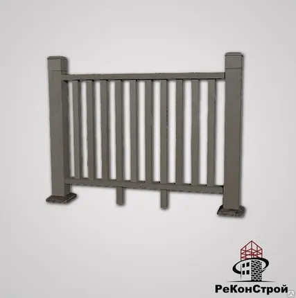 Фото №0 Забор из ДПК  цвет графит