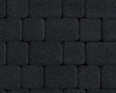 фото Тротуарная плитка Выбор Классико Стоунмикс, 40 мм 2 камня Черная