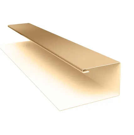 Фото №0 Планка П-образная (Блок-хаус, Экобрус) Grand Line 0,45 PE с пленкой RAL 1014 слоновая кость