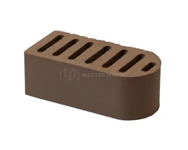 фото Кирпич фасонный керамический «Коричневый» пустотелый утолщенный полукруглый