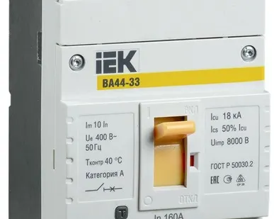 фото Выключатель автоматический 3п 50А 15кА ВА44 33 ИЭК SVA4410-3-0050