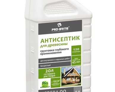 фото Антисептик для дерева Medera 90 глубокого проникновения (1 л) концентрат