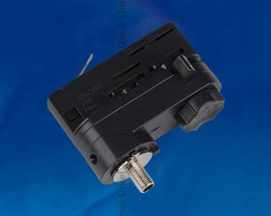 фото UBX-A61 BLACK 1 POLYBAG Адаптер для трехфазного шинопровода. Цвет-черный. Упаковка-полиэтиленовый пакет.
