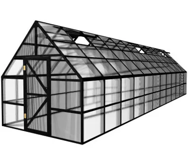 фото Теплица английская ЧЕЛСИ 3х12 м, цвет Черный (RAL 9005)