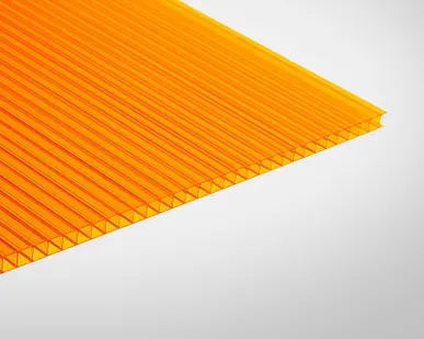фото Поликарбонат 2100х6000х6мм (оранжевый) UltraPlast 0,77кг/м2