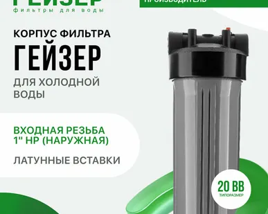 фото Гейзер корпус 20BB с латунными вставками 50716