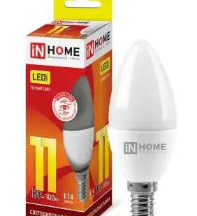 фото Лампа сд LED-СВЕЧА-VC 11Вт 230В Е14 3000К 990Лм IN HOME