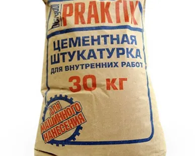 фото Штукатурка Bergauf Praktik цементная для внутренних работ 30 кг