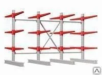 Фото №0 Стеллаж торговый металлический "Паллет" складской консольн. для длинномеров