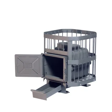 Фото №0 Печь банная, чугун, "Сибирь-15" сетка, конвекционная дверца