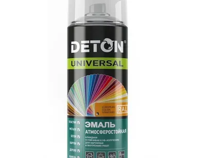 фото Эмаль аэрозольная RAL 3020 красный транспортный, акриловая быстросохнущая DETON 520мл