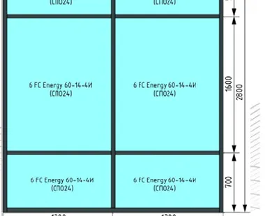 фото Перегородка EIW15 из КП50 с СПО 24 (2600 х 2800)