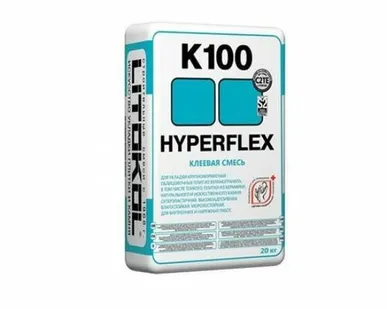 фото Клей для плитки Litokol Hyperflex K100 серый 20 кг