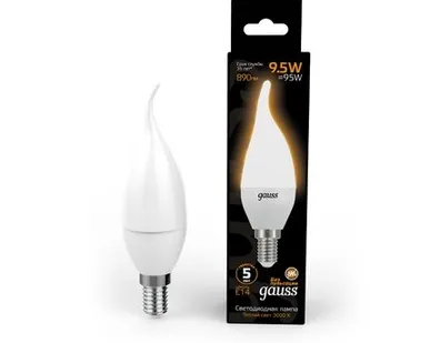 фото Светодиодная лампа Gauss Свеча на ветру 9,5W 890Lm 3000K E14 104101110