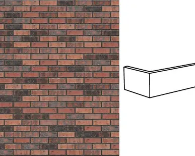 фото Клинкерная плитка угловая KING KLINKER Old Castle Irish pub HF31, 240*71*115*10 мм