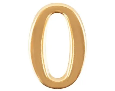 фото Табличка РОС 67290 цифры металлические ''0'' золото