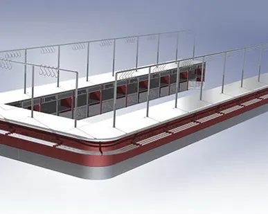 фото Охлаждаемый стол-витрина для рынка Lida S 1,2 (с накопителем, встройка)