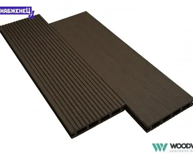фото Террасная доска из ДПК Woodvex "Select" цвет: Венге, 146x22 мм (цена м2)