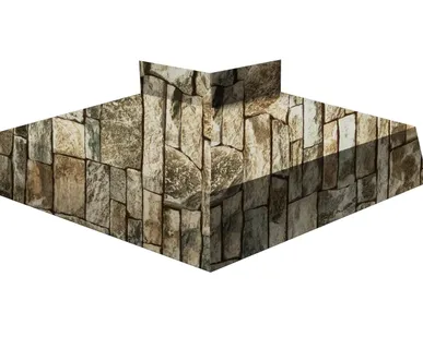 фото Угол отлива внешний 250 0,45 Print Elite с пленкой Fine Stone