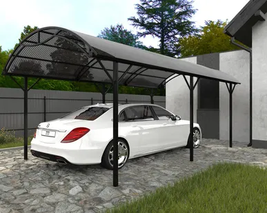 фото Арочный навес №2 из поликарбоната 3,5х6,3 м